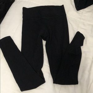 black cotton leggings- high rise
